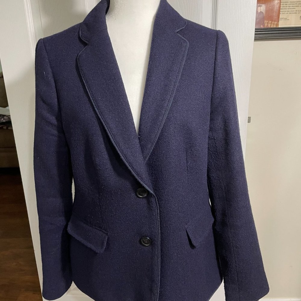 Talbots Navy Blue Aberdeen wool blazer